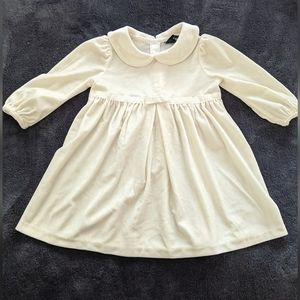 White velvet Ralph Lauren baby dress